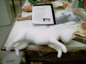 Momie de chat - base en polystyrène